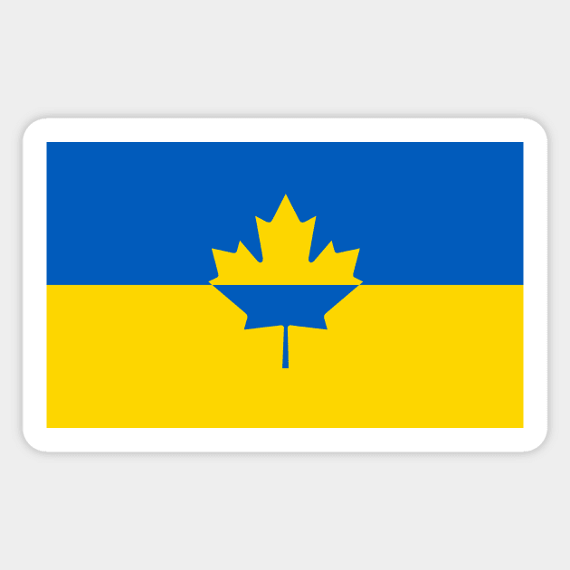 Ukraine / Canada Flag Mashup Sticker by phneep